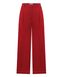 high-waisted viscose trousers - red, One Size