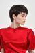 viscose dress with open back and flashlight sleeves - red, XL
