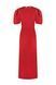 viscose dress with open back and flashlight sleeves - red, XL