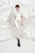 viscose dress with open back and flashlight sleeves - milk, XL