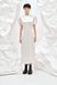 viscose dress with open back and flashlight sleeves - milk, XL