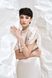 viscose dress with open back and flashlight sleeves - milk, XL
