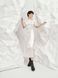 viscose dress with open back and flashlight sleeves - milk, XL