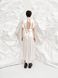 viscose dress with open back and flashlight sleeves - milk, XL