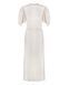 viscose dress with open back and flashlight sleeves - milk, XL