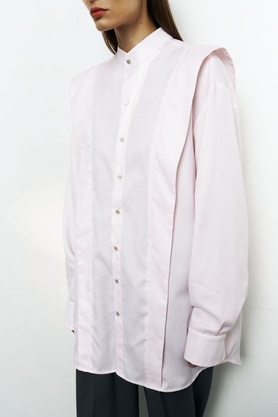 oversized paneled shirt - pink, One Size