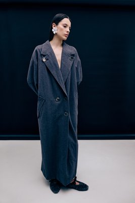long oversized coat - grey, One Size