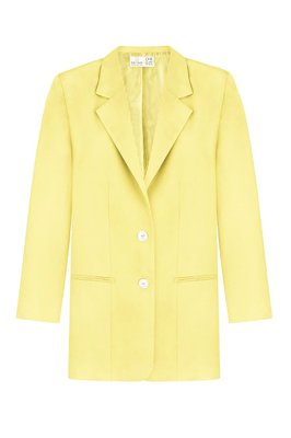 oversized tencel blazer - yellow, One Size