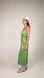 dress with an open back and a decorative belt - green, One Size