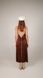 dress with an open back and a decorative belt - chocolate, One Size