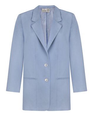 oversized tencel blazer - blue, One Size