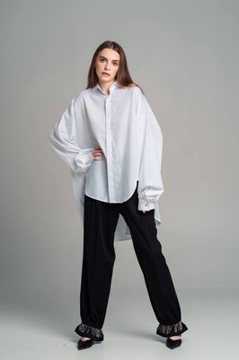 cotton shirt with variable length - white, One Size