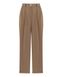 wide-leg tencel trousers with high waist - beige, One Size