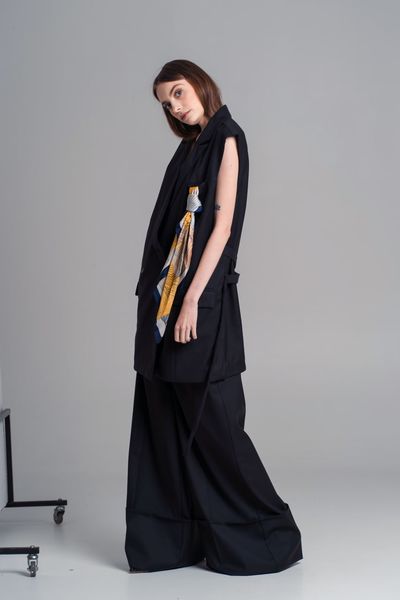 wide-leg trousers "vovna" - black, One Size