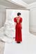 сукня з віскози з відкритою спиною та рукавами-ліхтариками - червона FW210 фото 4