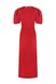 viscose dress with open back and flashlight sleeves - red, One Size