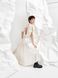 сукня з віскози з відкритою спиною та рукавами-ліхтариками - молочна FW210-1 фото 9