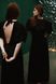 сукня з віскози з рукавами-ліхтариками - чорна FW210-2 фото 4