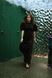 сукня з віскози з рукавами-ліхтариками - чорна FW210-2 фото 5