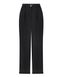 high waisted wide-leg tencel trousers - black, One Size