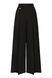 high-waisted linen palazzo trousers - black, One Size