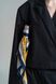 cropped blazer with shawl "vovna" - black, One Size