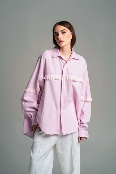 cotton "pletyvo" shirt - pink, One Size